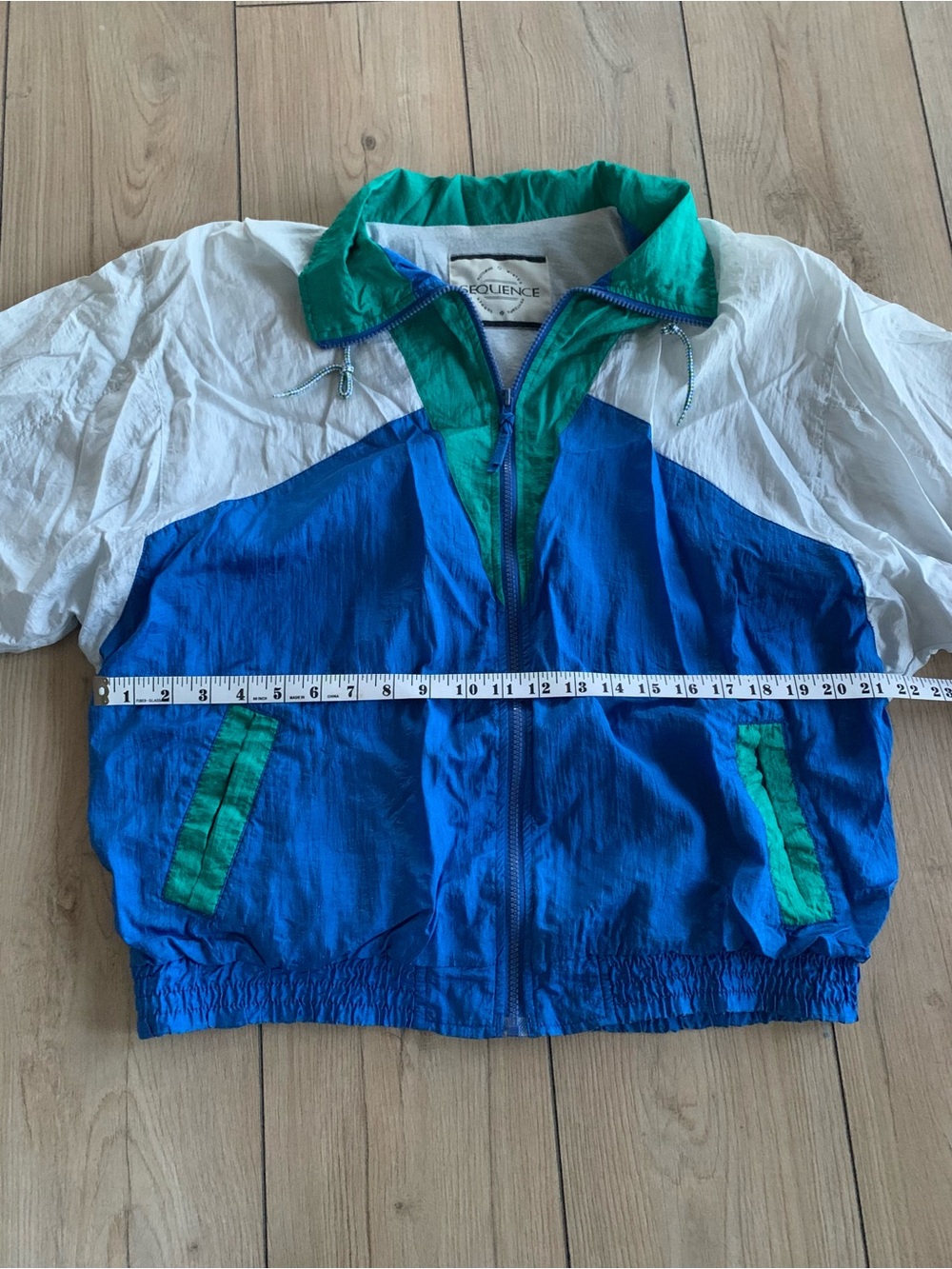 Vintage Colorblock Varsity Jacket | mid season coat | 80s 90s unisex sporty - Picture 6 of 9